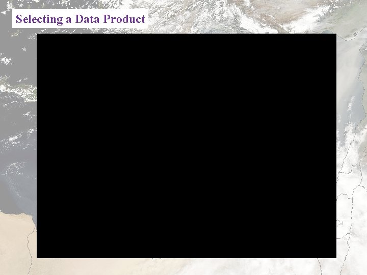 Selecting a Data Product 