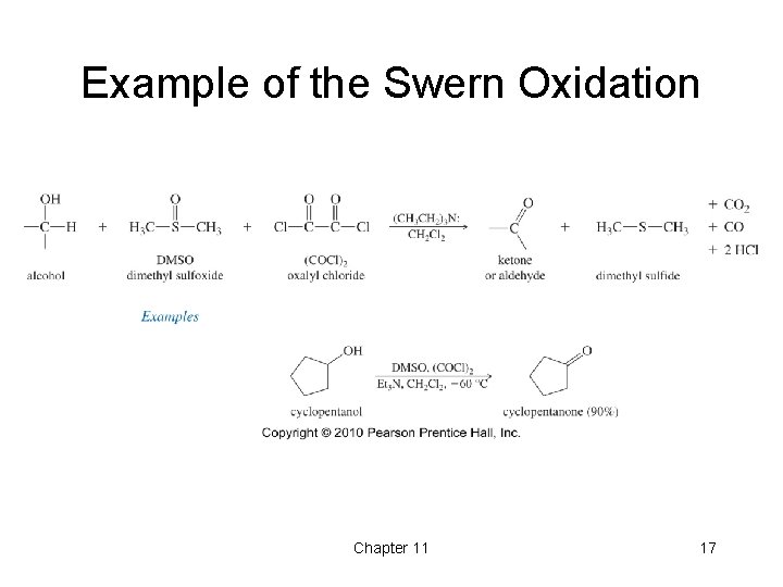 Example of the Swern Oxidation Chapter 11 17 