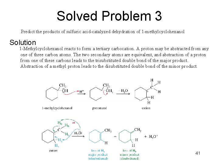 Solved Problem 3 Predict the products of sulfuric acid-catalyzed dehydration of 1 -methylcyclohexanol Solution