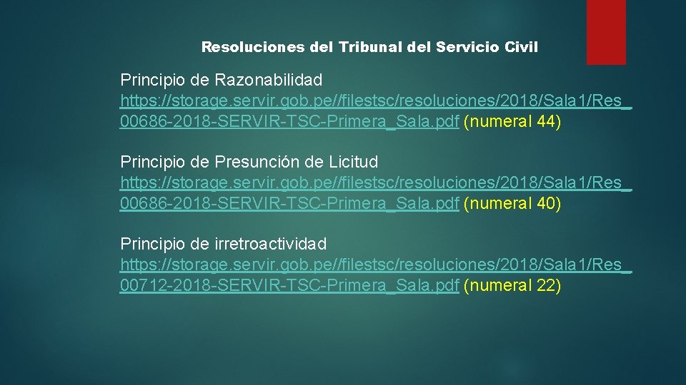 Resoluciones del Tribunal del Servicio Civil Principio de Razonabilidad https: //storage. servir. gob. pe//filestsc/resoluciones/2018/Sala