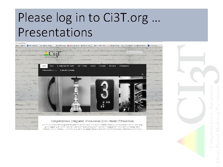 Please log in to Ci 3 T. org … Presentations 