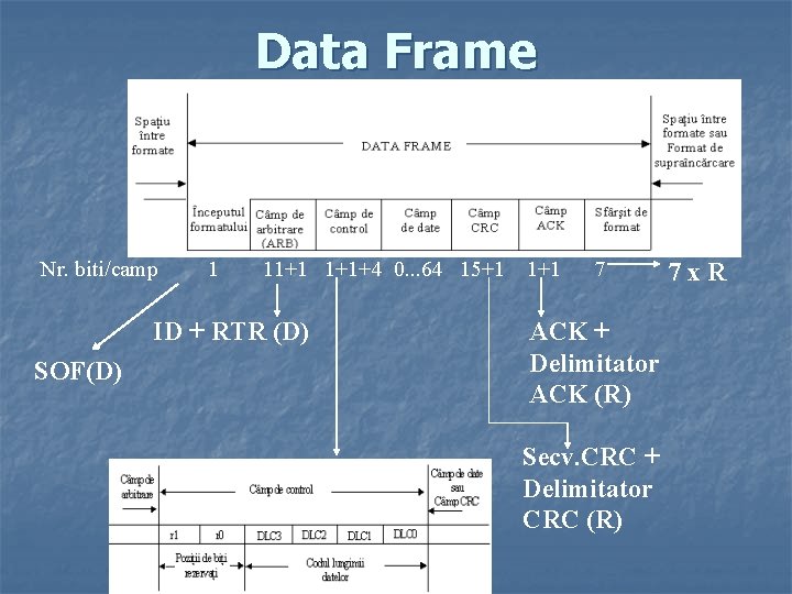 Data Frame Nr. biti/camp 1 11+1 1+1+4 0. . . 64 15+1 ID +