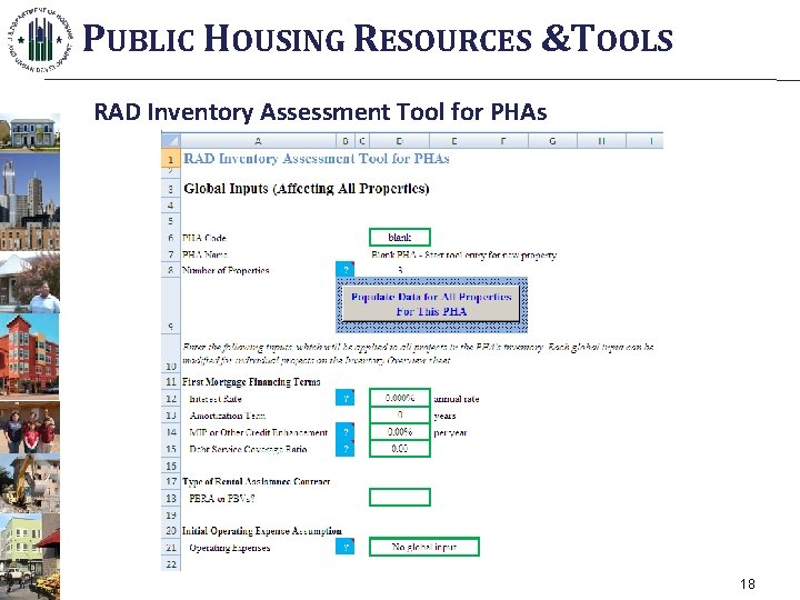 PUBLIC HOUSING RESOURCES &TOOLS RAD Inventory Assessment Tool for PHAs 18 