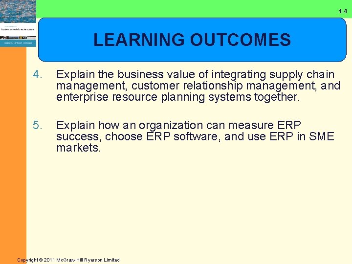 4 -4 LEARNING OUTCOMES 4. Explain the business value of integrating supply chain management,