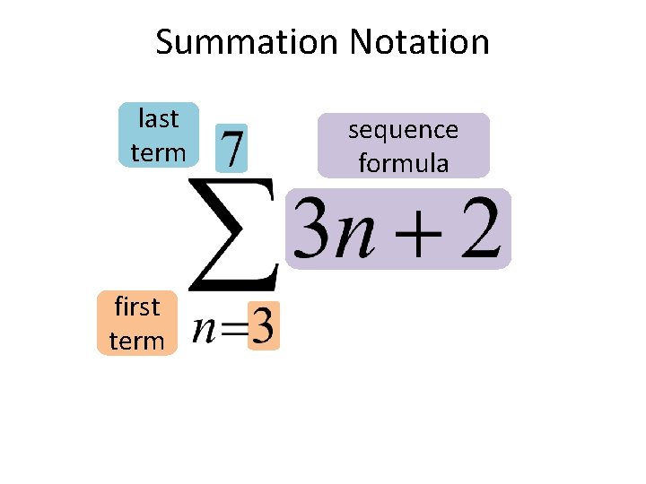 Summation Notation last term first term sequence formula Summation Notation last term first term sequence formula