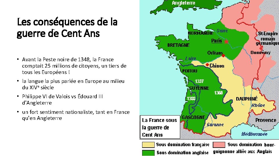 Les conséquences de la guerre de Cent Ans • Avant la Peste noire de