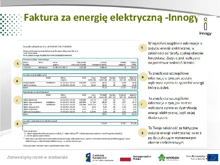 Faktura za energię elektryczną -Innogy 10 Zainwestujmy razem w środowisko 24 