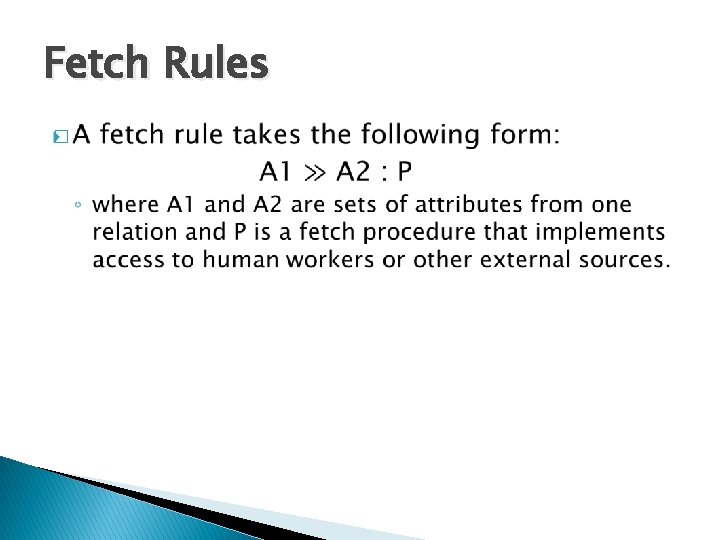 Fetch Rules � 