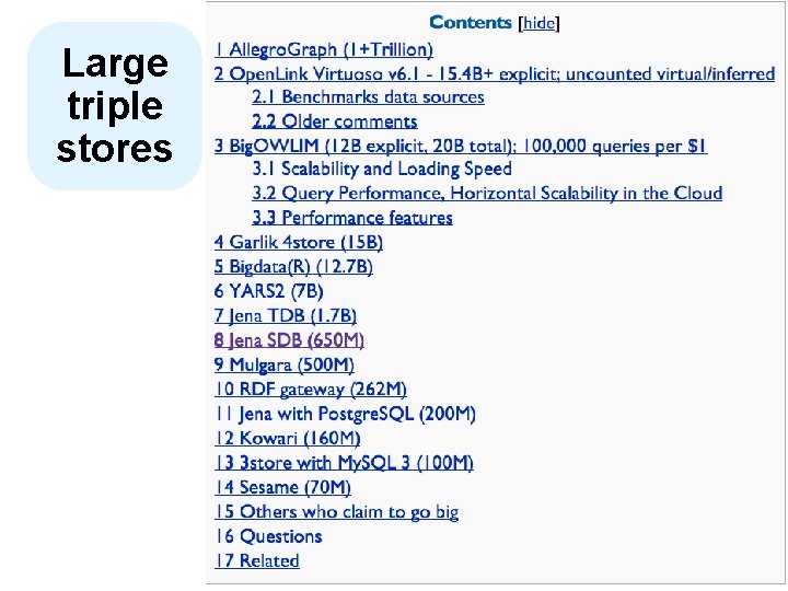 Large triple stores 