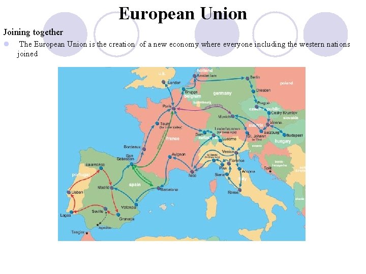 European Union Joining together l The European Union is the creation of a new