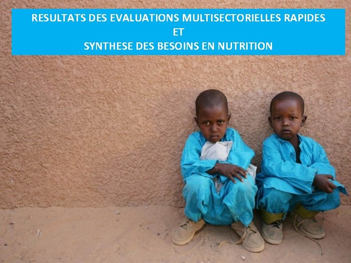 RESULTATS DES EVALUATIONS MULTISECTORIELLES RAPIDES ET SYNTHESE DES BESOINS EN NUTRITION 