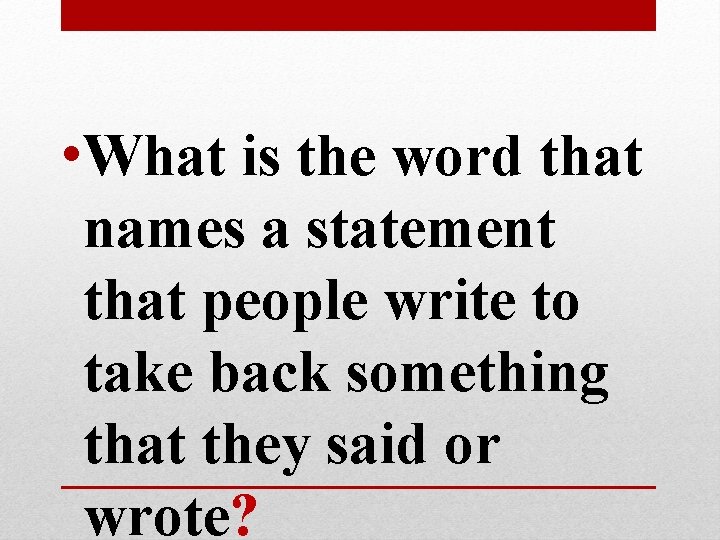 • What is the word that names a statement that people write to • What is the word that names a statement that people write to