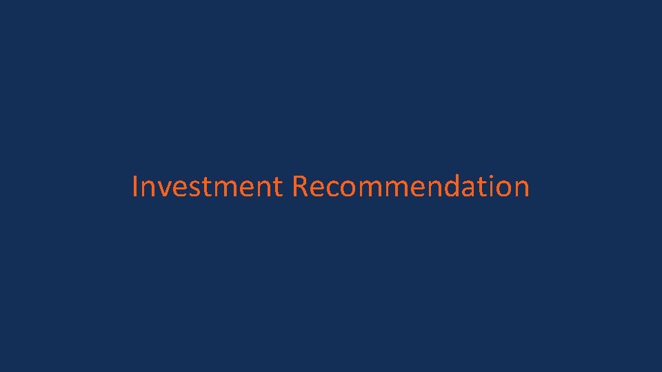 Investment Recommendation 