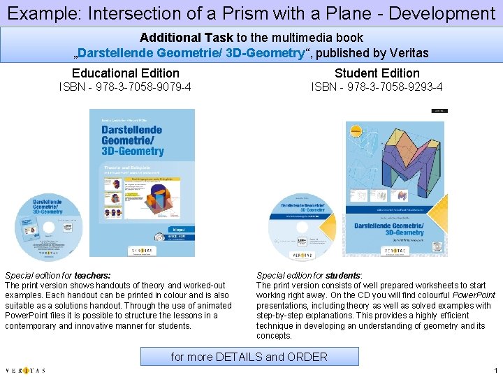 Example: Intersection of a Prism with a Plane - Development Additional Task to the