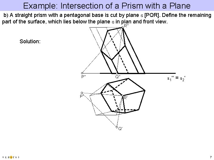 Example: Intersection of a Prism with a Plane b) A straight prism with a