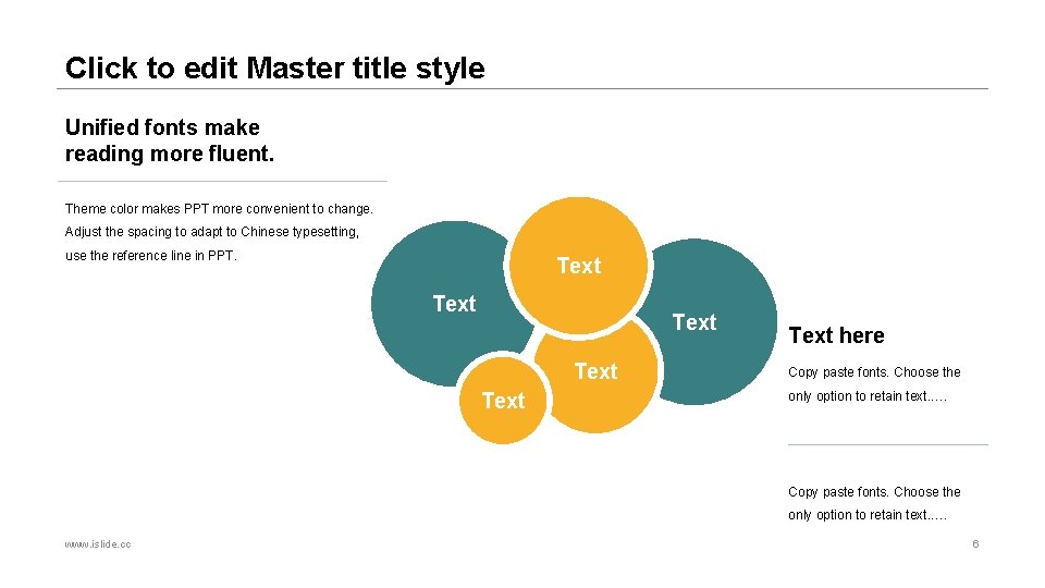 Click to edit Master title style Unified fonts make reading more fluent. Theme color