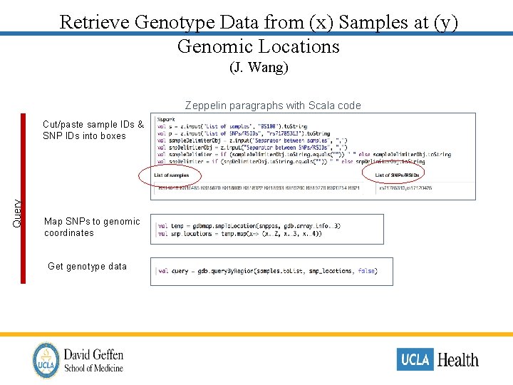 Retrieve Genotype Data from (x) Samples at (y) Genomic Locations (J. Wang) Zeppelin paragraphs