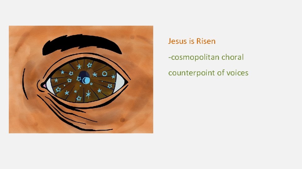 Jesus is Risen -cosmopolitan choral counterpoint of voices 