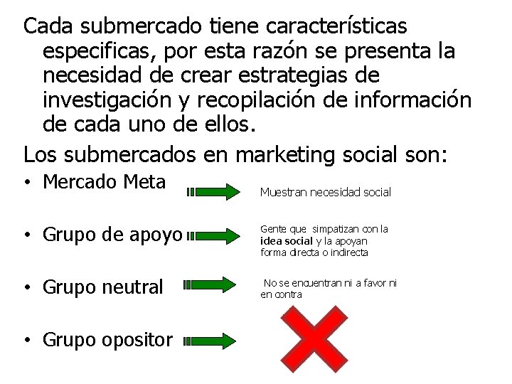 Cada submercado tiene características especificas, por esta razón se presenta la necesidad de crear