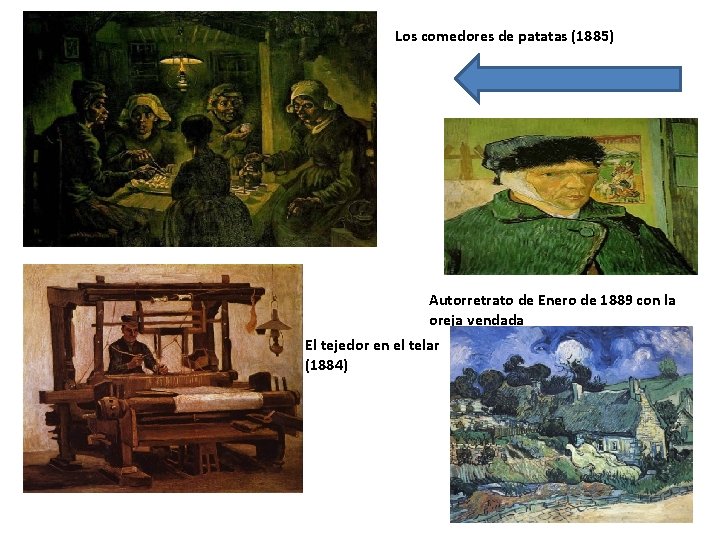 Los comedores de patatas (1885) Autorretrato de Enero de 1889 con la oreja vendada