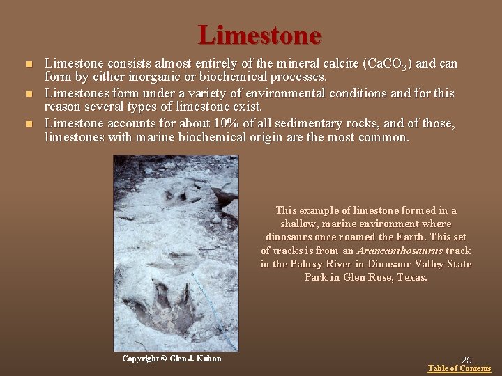 Limestone n n n Limestone consists almost entirely of the mineral calcite (Ca. CO