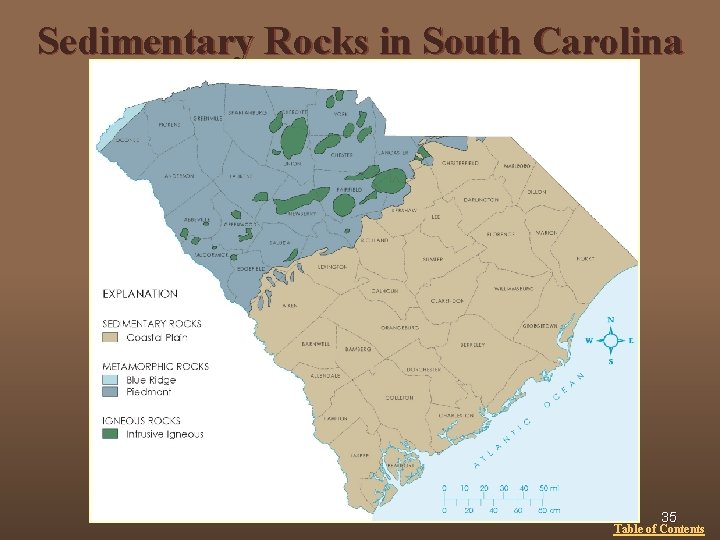 Sedimentary Rocks in South Carolina 35 Table of Contents 