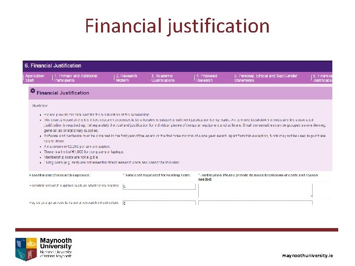 Financial justification maynoothuniversity. ie 