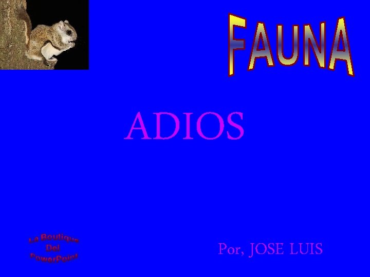 ADIOS Por, JOSE LUIS 