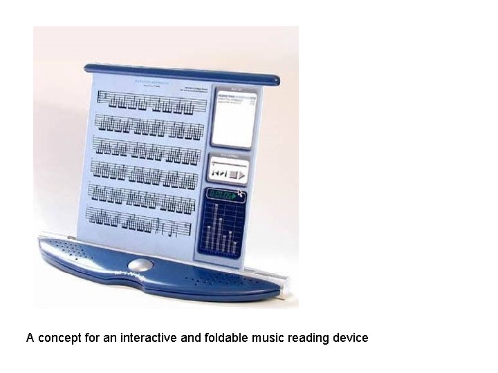 A concept for an interactive and foldable music reading device 