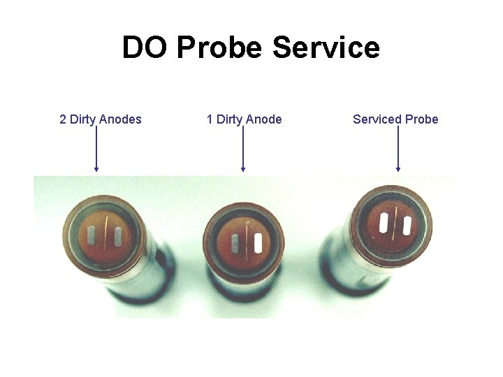 DO Probe Service 2 Dirty Anodes 1 Dirty Anode Serviced Probe 