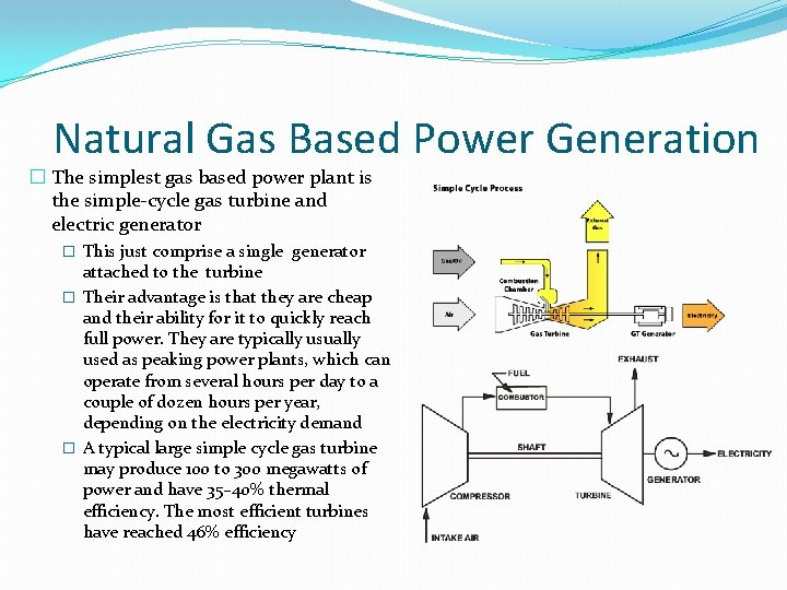 Natural Gas Based Power Generation � The simplest gas based power plant is the Natural Gas Based Power Generation � The simplest gas based power plant is the