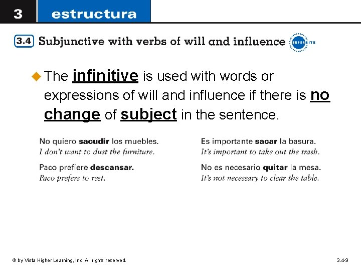 u The infinitive is used with words or expressions of will and influence if