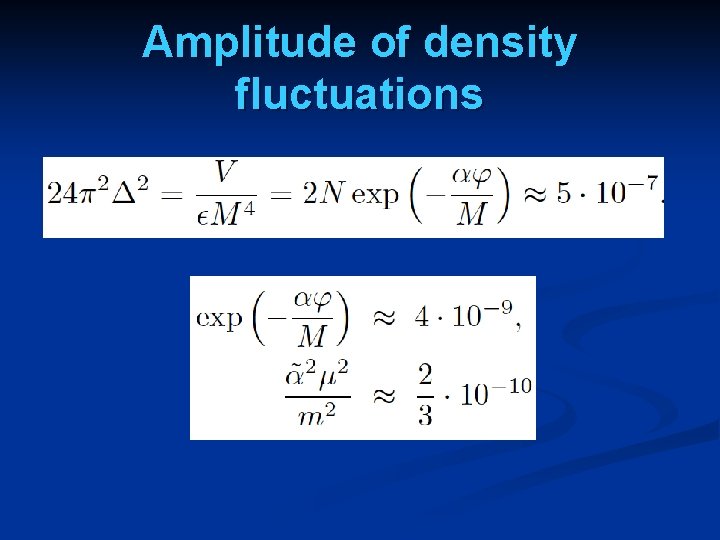 Amplitude of density fluctuations 