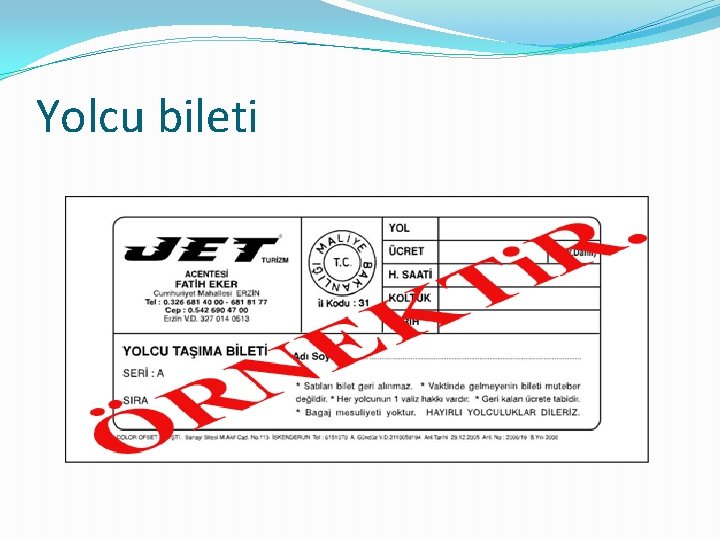 Yolcu bileti 