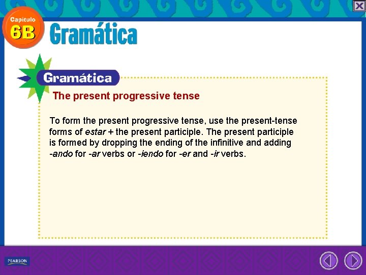 The present progressive tense To form the present progressive tense, use the present-tense forms