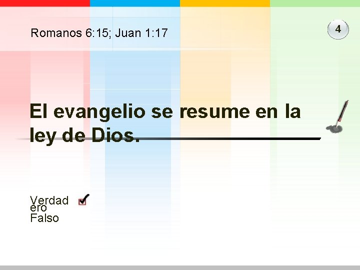Romanos 6: 15; Juan 1: 17 El evangelio se resume en la ley de Romanos 6: 15; Juan 1: 17 El evangelio se resume en la ley de