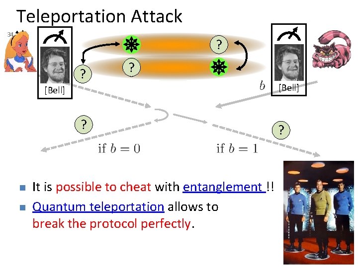 Teleportation Attack 34 ? ? ? [Bell] ? n n It is possible to