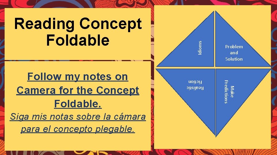 Siga mis notas sobre la cámara para el concepto plegable. Idioms Problem and Solution