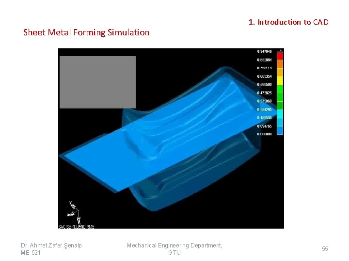 Sheet Metal Forming Simulation Dr. Ahmet Zafer Şenalp ME 521 Mechanical Engineering Department, GTU