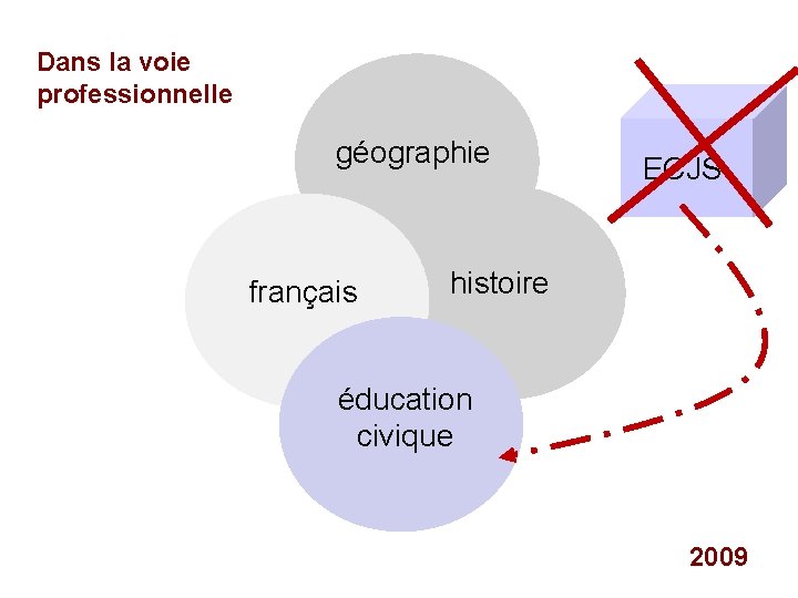 Dans la voie professionnelle géographie français ECJS histoire éducation civique 2009 