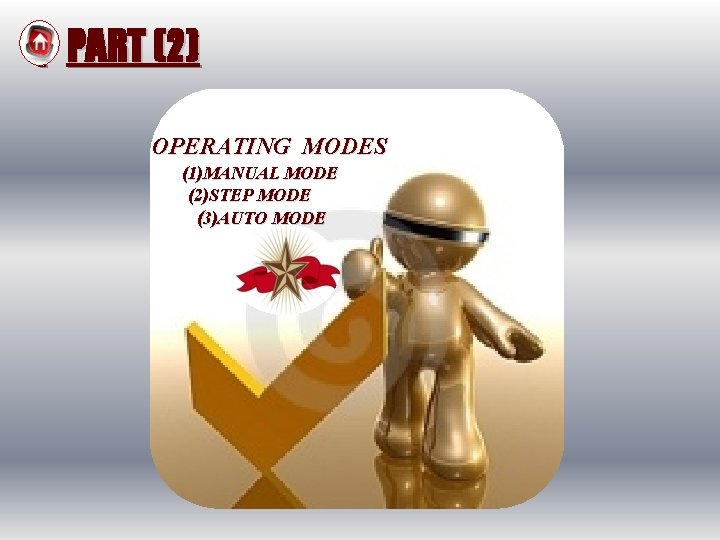 PART (2) OPERATING MODES (1)MANUAL MODE (2)STEP MODE (3)AUTO MODE 
