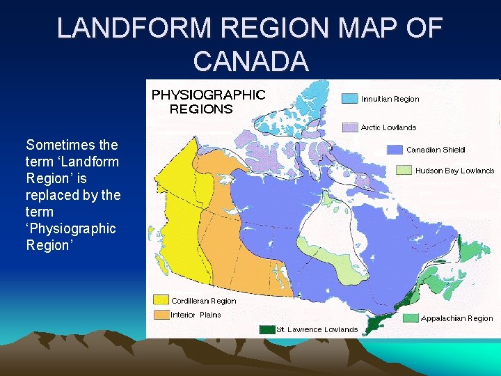 Canada S Landform Regions Map Landform Regions In Canada Classroom Notes And Descriptions