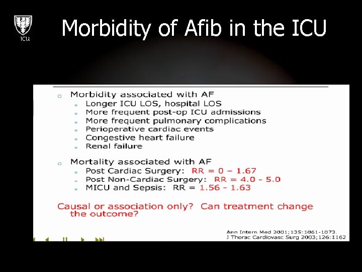 ICU Morbidity of Afib in the ICU 