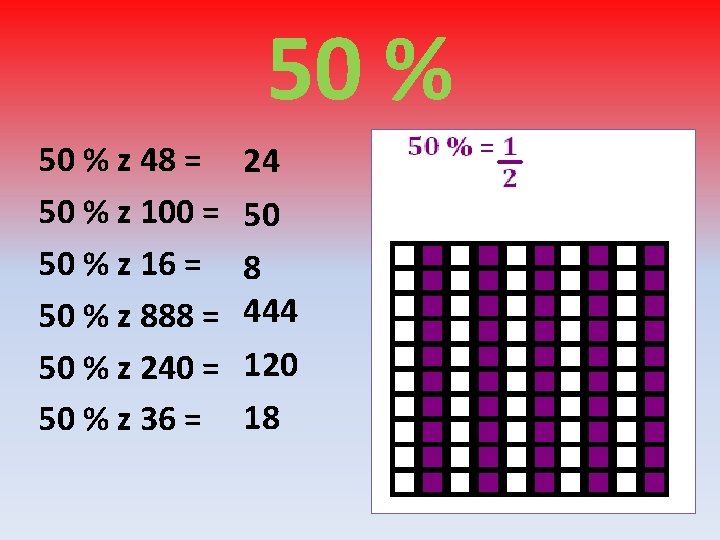 50 % z 48 = 50 % z 100 = 50 % z 16