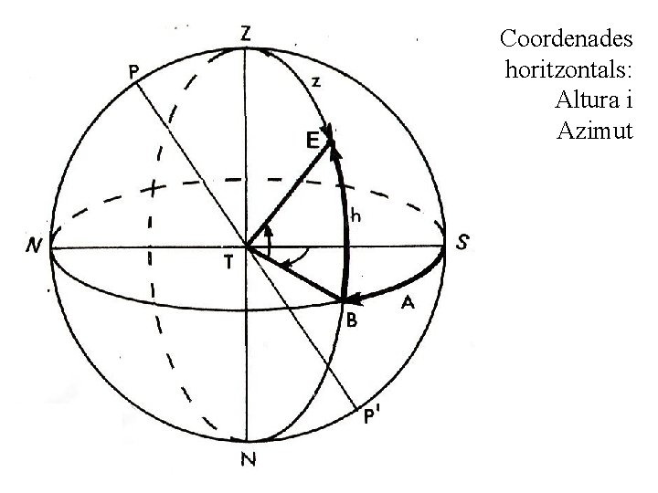 Coordenades horitzontals: Altura i Azimut 