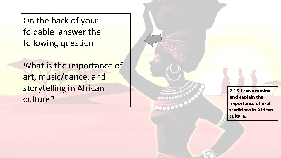 On the back of your foldable answer the following question: What is the importance