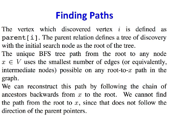 Finding Paths Finding Paths