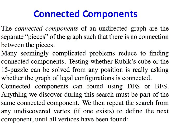 Connected Components Connected Components
