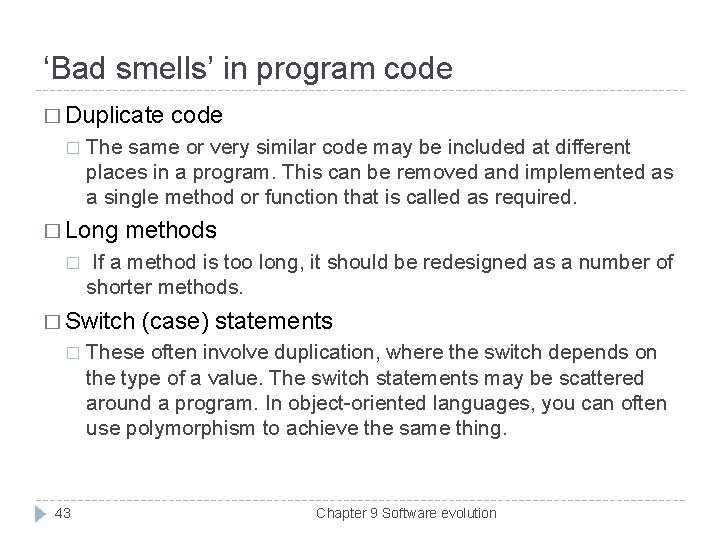 Chapter 9 Software Evolution Lecture 1 1 Chapter