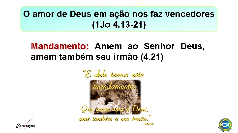 O amor de Deus em ação nos faz vencedores (1 Jo 4. 13 -21)